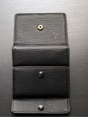 Louis Vuitton Black Epi Leather Compact Wallet
